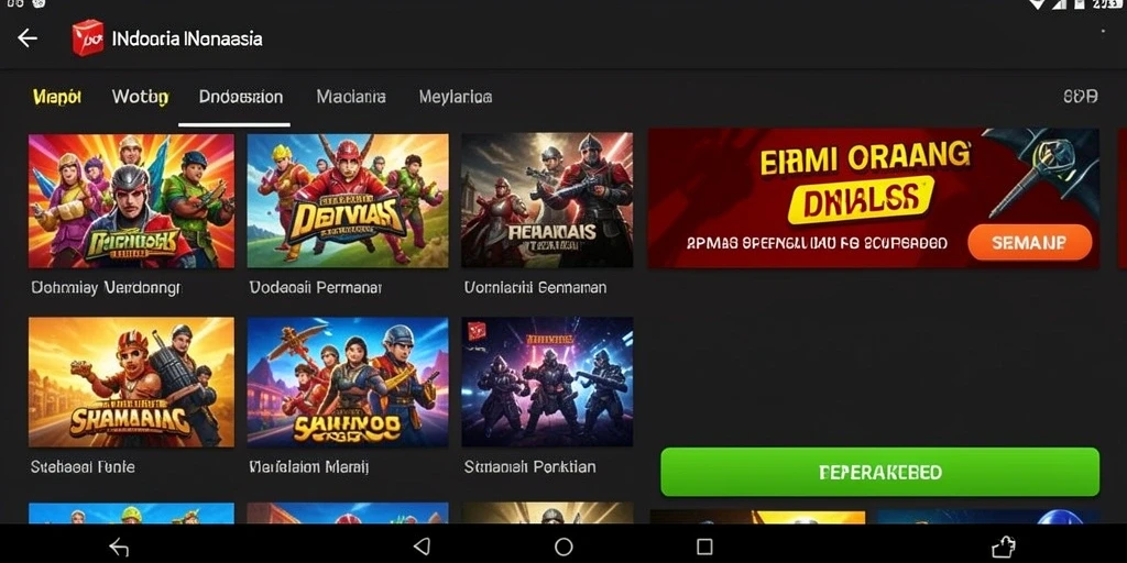 Tampilan awal permainan dengan pilihan tema pernikahan.